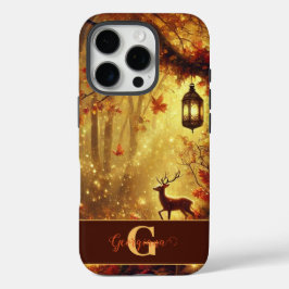 Funda iPhone 16 Pro Woodland otoñal de oro caprichoso