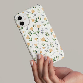 Funda iPhone 16 Pro Yellow Floral Scandinavian