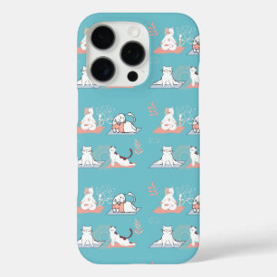 Funda iPhone 16 Pro Yoga Cats Lotus