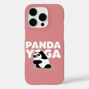 Funda iPhone 16 Pro yoga panda divertida