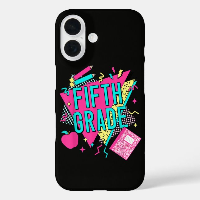 Funda iPhone 16 Profesor Retro 90s Regreso a la Escuela (Reverso )