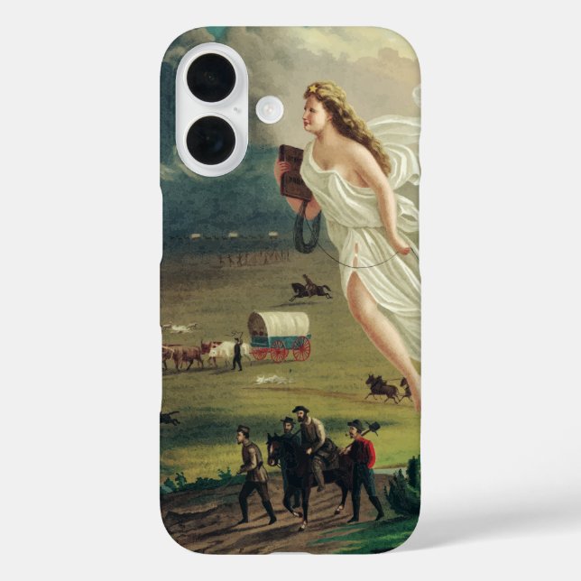 Funda iPhone 16 Progreso Americano de John Gast (Reverso )