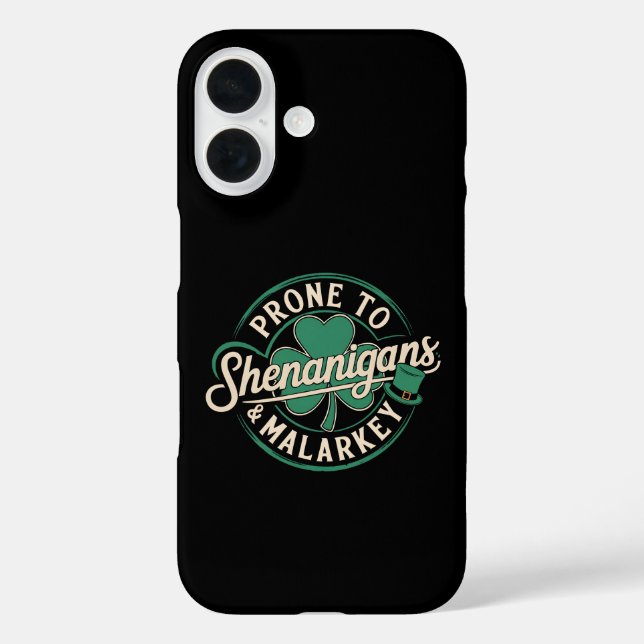 Funda iPhone 16 Prone a Shenanigans & Malarkey St Patrick's Day (Reverso )