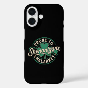Funda iPhone 16 Propenso a travesuras y disparates Día de San Patr