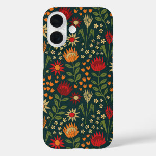 Funda iPhone 16 Protea Bloque floral Imprimir oscilaciones de Mill