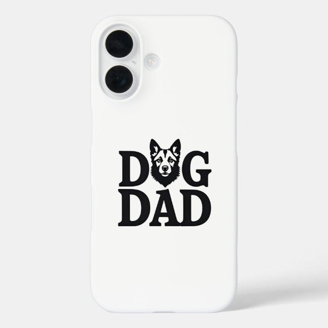 Funda iPhone 16 Proud Dog Dad Apparel & Accessories (Reverso )