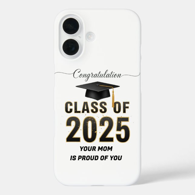 Funda iPhone 16 Proud, Protected, and Graduated – Happy Graduation (Reverso )