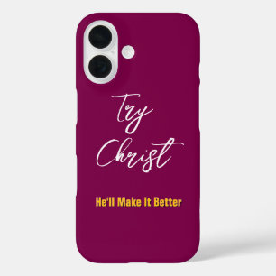 Funda iPhone 16 Prueba a Cristo - Él hará que el vino sea mejor