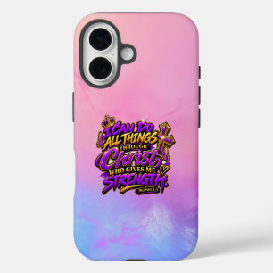 Funda iPhone 16 Puedo hacer todas las cosas por medio de Cristo