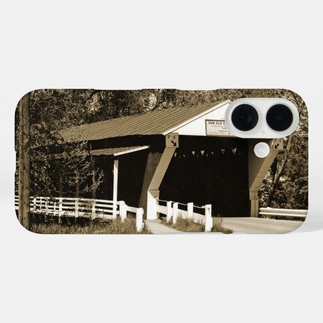 Funda iPhone 16 Puente cubierto (Reverso (Horizontal))