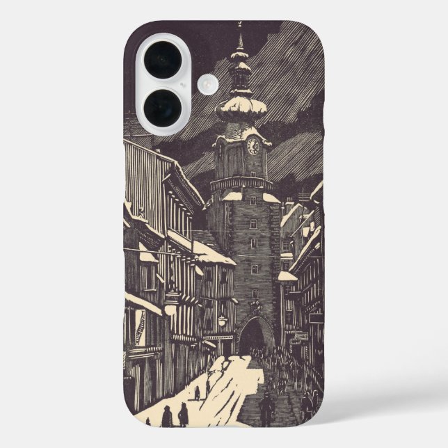Funda iPhone 16 Puerta de Miguel en Torre Medieval de Bratislava (Reverso )