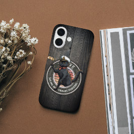 Funda iPhone 16 Puesta de sol de gato negro: un viaje para PROSPER