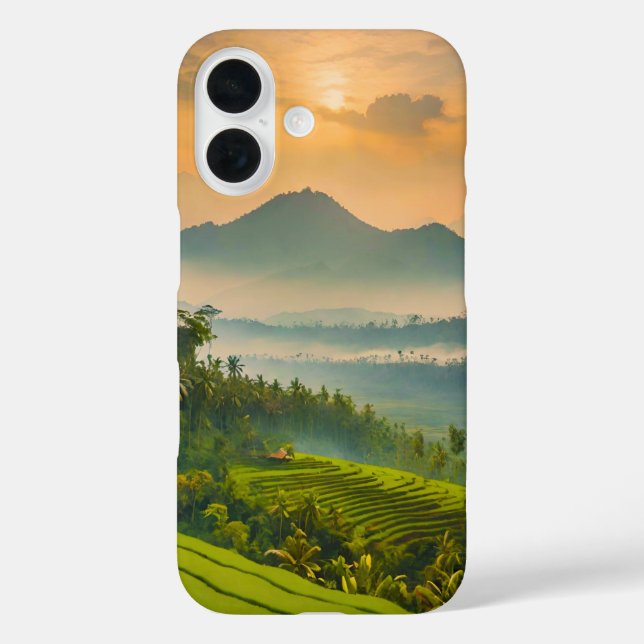 Funda iPhone 16 Puesta de sol indonesia  (Reverso )