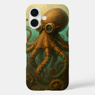 Funda iPhone 16 Pulpo Steampunk