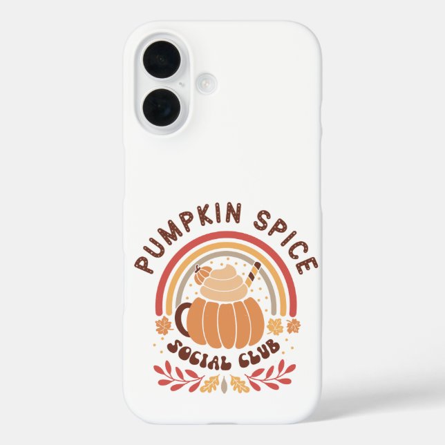 Funda iPhone 16 Pumpkin Spice Social Club – Cute Fall PSL  (Reverso )