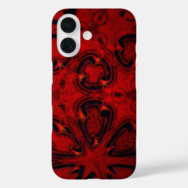 Funda iPhone 16 Punk rojo (Reverso )