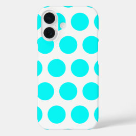Funda iPhone 16 Puntos Aqua Polka