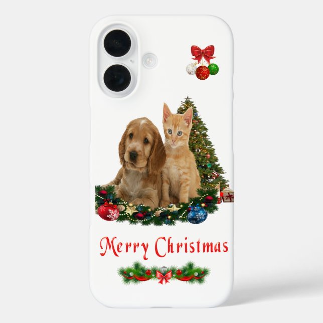 Funda iPhone 16 Puppy and kitten  (Reverso )