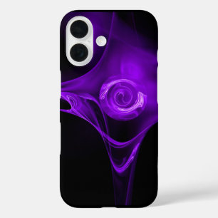 FUNDA iPhone 16 PURPLE FRACTAL ROSA