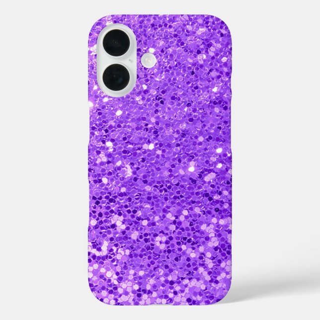 Funda iPhone 16 Purple Purpurina Bling (Reverso )