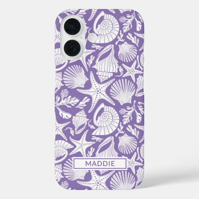 Funda iPhone 16 Purple Shells Personalized (Reverso )
