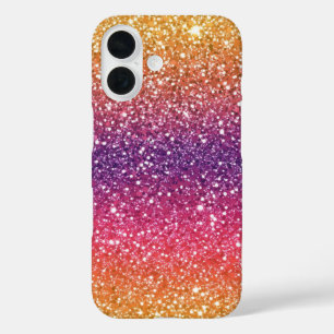 Funda iPhone 16 Purpurina Golden Purple Ombre