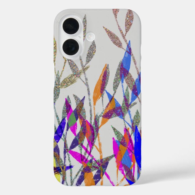 Funda iPhone 16 Purpurina Leaves (Reverso )