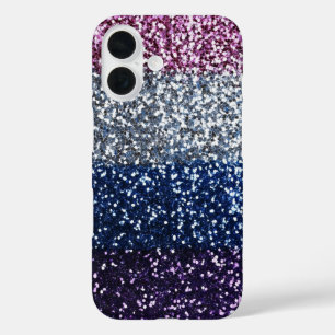 Funda iPhone 16 Purpurina Ombre Azul Púrpura