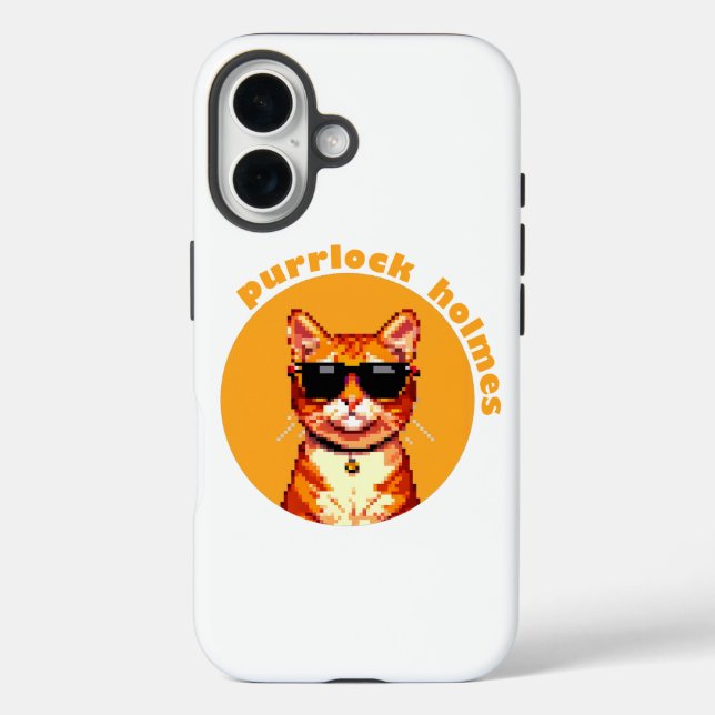 Funda iPhone 16 Purrlock Holmes Cat iPhonecase (Reverso )
