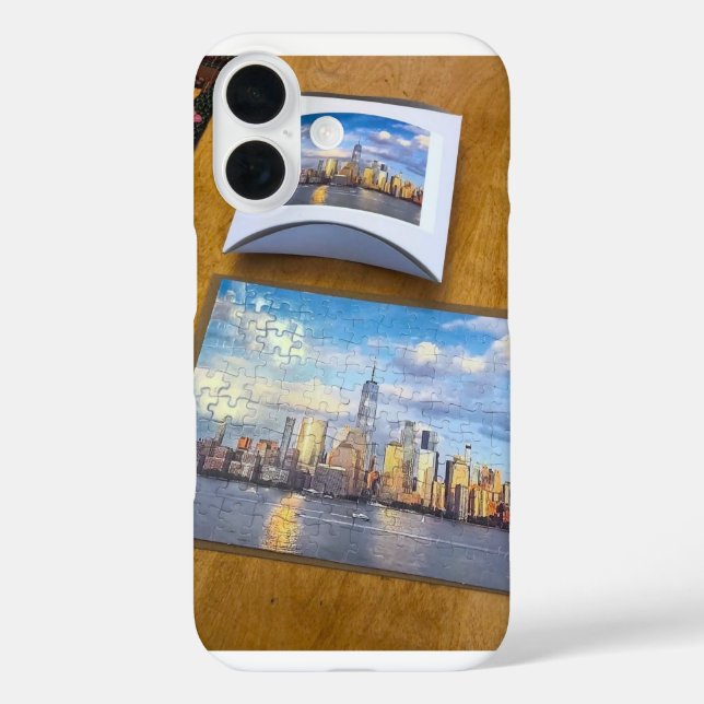 Funda iPhone 16 Puzzle new york couleur (Reverso )