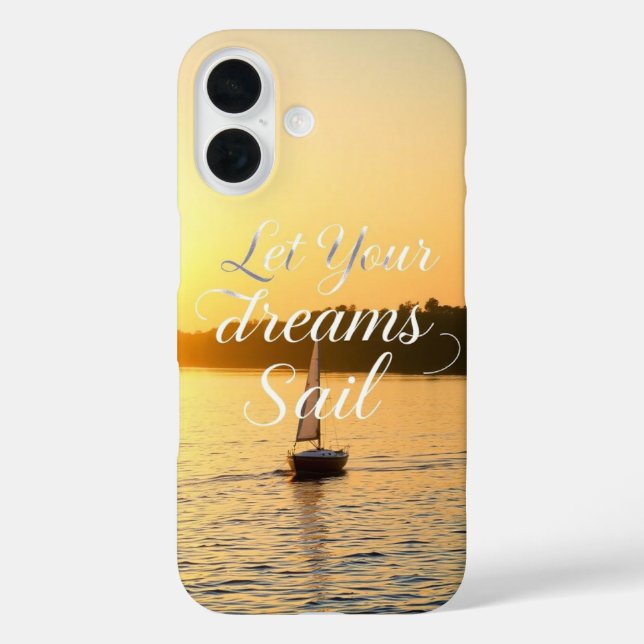 Funda iPhone 16 Que tus sueños naveguen (Reverso )
