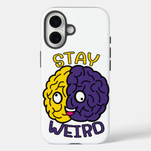 Funda iPhone 16 Quédese raro - Face Brain