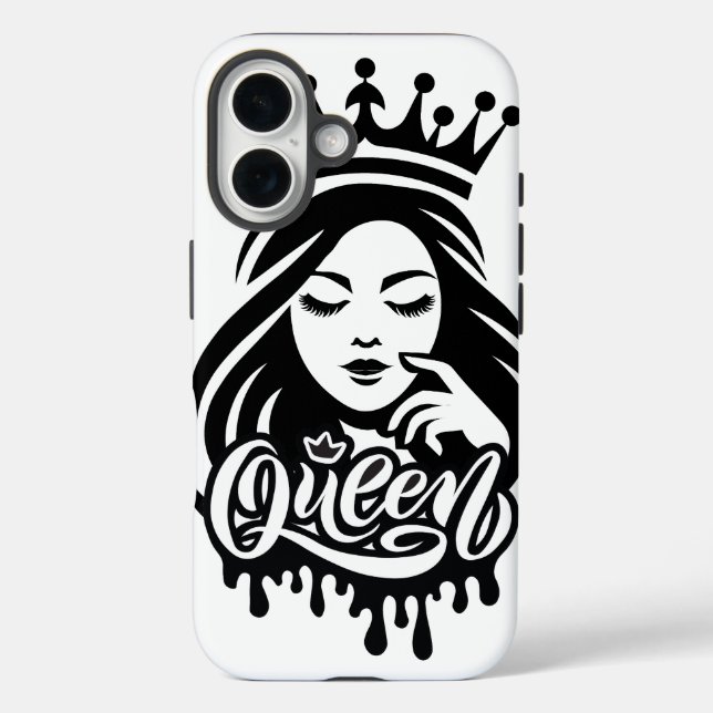 Funda iPhone 16 Queen Design – Elegant Royal Crown (Reverso )
