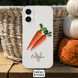 Funda iPhone 16 Quirky Amigurumi Nombre de las zanjas crochet Mini