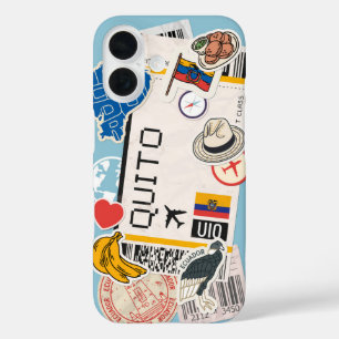 Funda iPhone 16 Quito Boarding Pass - Viaje Cultural en Ecuador