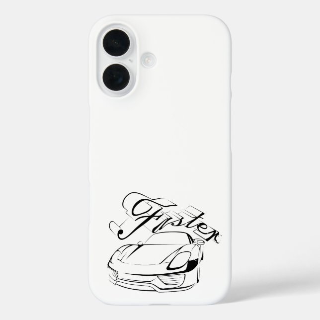 Funda iPhone 16 Racecar en tribus (Reverso )