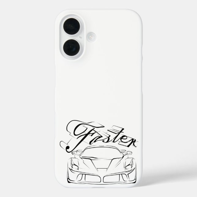 Funda iPhone 16 Racecar en tribus (Reverso )