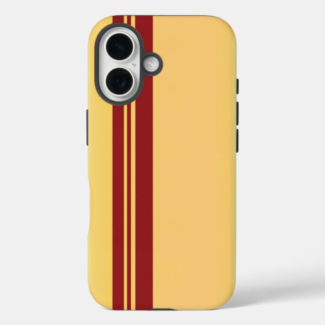 Funda iPhone 16 Racer Red en el iPhone Gold 7/7, duro (Reverso )