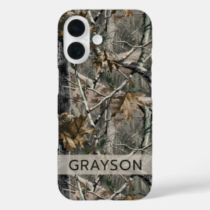 Funda iPhone 16 Ramas de bosque Camuflaje Personalizado