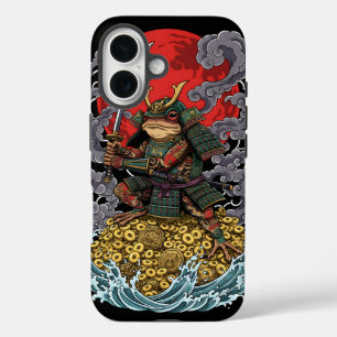 Funda iPhone 16 Rana Samurái de la Fortuna – Arte Guerrero Mitológ