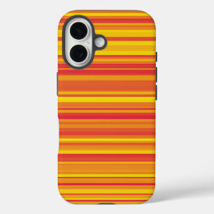 Funda iPhone 16 Rayas amarillas rojas naranja