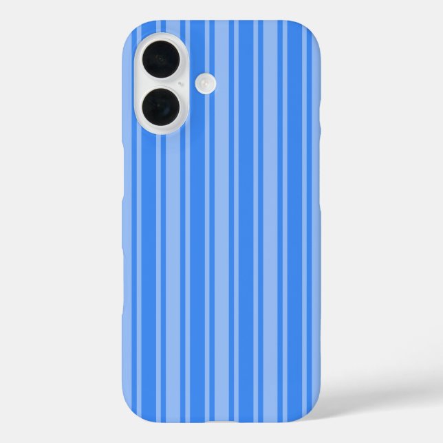 Funda iPhone 16 Rayas de caramelo azules (Reverso )