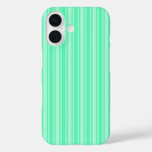 Funda iPhone 16 Rayas de dulces verdes de menta
