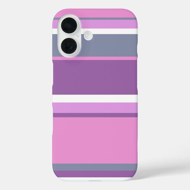 Funda iPhone 16 Rayas de lila (Reverso )
