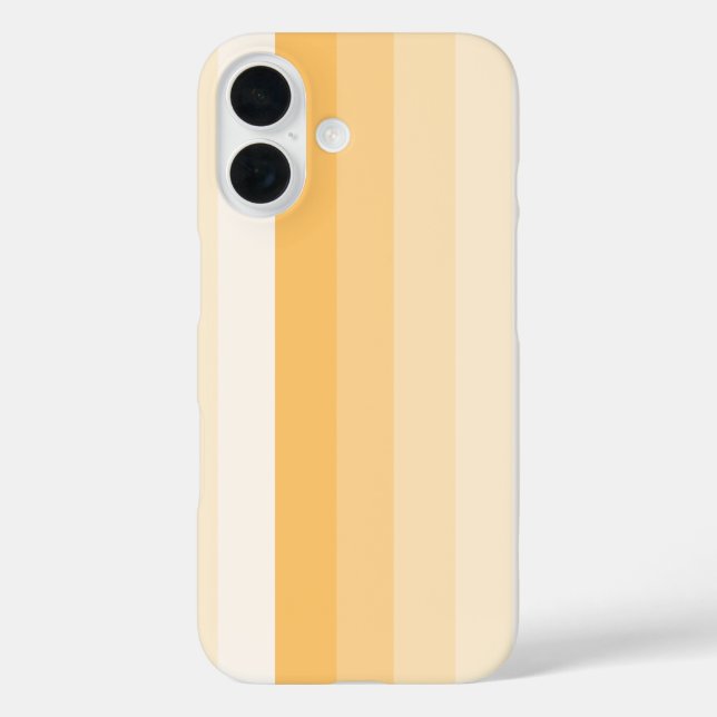 Funda iPhone 16 Rayas de sombra amarillas (Reverso )