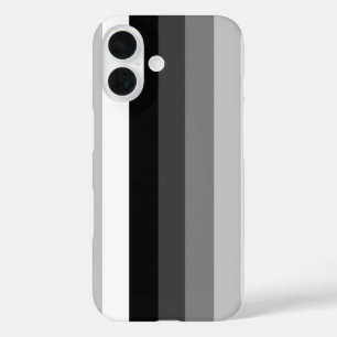 Funda iPhone 16 Rayas de sombra en blanco y negro