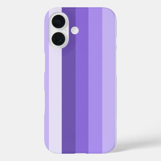 Funda iPhone 16 Rayas de sombra violeta (Reverso )