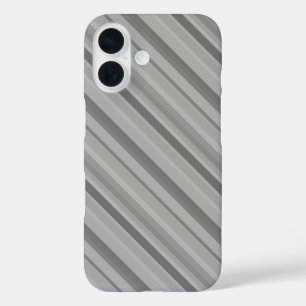 Funda iPhone 16 Rayas diagonales grises