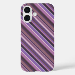 Funda iPhone 16 Rayas diagonales malvas