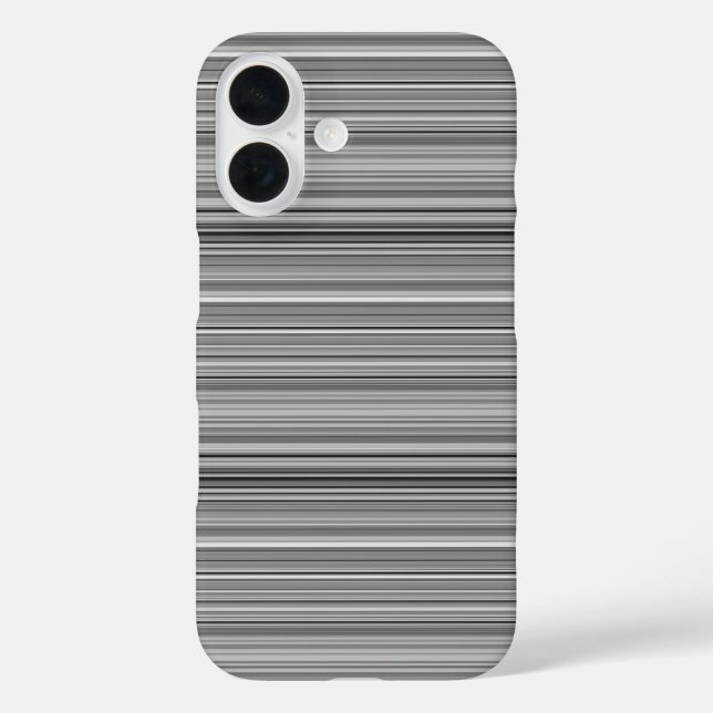 Funda iPhone 16 Rayas grises lindas (Reverso )